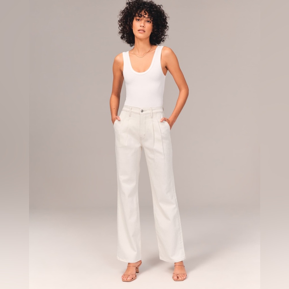 Abercrombie & Fitch Women's High Rise Jeans - White